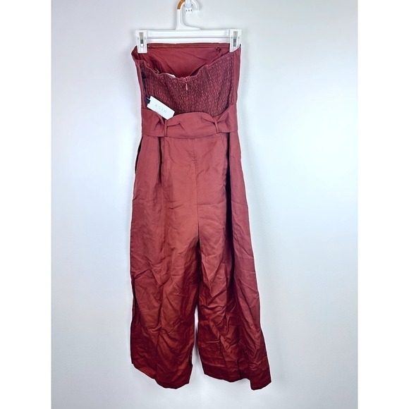 NWOT ASTR The Label Kona Strapless Wide Leg Crop Jumpsuit S - Picture 6 of 9